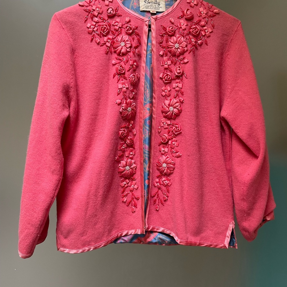 Pink Embroidered Vintage Jacket